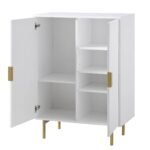 Mango Wood Cabinet 2 Door - Ripped Design with White Finish - Image 17