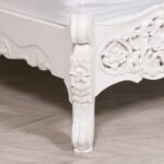 Baroque-Inspired Handcarved White Wooden Bed | King & Queen Sizes | Art of Rajasthan - Image 6