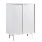 Mango Wood Cabinet 2 Door - Ripped Design with White Finish - Image 16