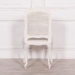 Elegant Handcarved White Cane Dining Chair | French Chateau Style | Art of Rajasthan - Image 5