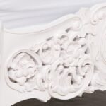 Baroque-Inspired Handcarved White Wooden Bed | King & Queen Sizes | Art of Rajasthan - Image 5