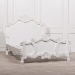 Luxurious Handcarved Wooden White Bed for Elegant Bedrooms - Image 4
