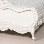Rococo-Inspired Handcarved White Wooden Bed | Art of Rajasthan - Image 5