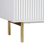 Mango Wood Cabinet 2 Door - Ripped Design with White Finish - Image 15