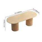 Mango Wood Oval Shape Dining Table 4 to 6 Seater - Natural Finish 63" Size - Image 9