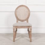 Handcarved Wooden Rattan Dining Chair | French Louis XVI Style | Art of Rajasthan - Image 5