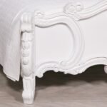 Luxurious Handcarved Wooden White Bed for Elegant Bedrooms - Image 10