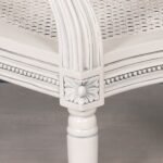 Elegant Handcarved White Cane Chair | Classic French Design | Art of Rajasthan - Image 8