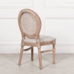 Handcarved Wooden Rattan Dining Chair | French Louis XVI Style | Art of Rajasthan - Image 6