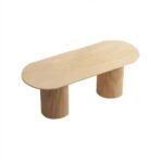 Mango Wood Oval Shape Dining Table 4 to 6 Seater - Natural Finish 63" Size - Image 8