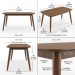 Teak Wood Dining Table Set - 6 Seater with 4 Chairs & 1 Bench Natural Finish - Image 11
