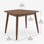Teak Wood Dining Table Set - 6 Seater with 4 Chairs & 1 Bench Natural Finish - Image 12