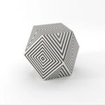 Bone Inlay Side Table - Hexagonal  Shape Black and White Stripe Design for Modern Interiors - Image 4