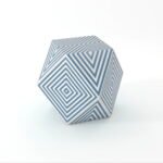 Bone Inlay Side Table - Hexagonal  Shape Black and White Stripe Design for Modern Interiors - Image 7