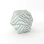 Bone Inlay Side Table - Hexagonal  Shape Black and White Stripe Design for Modern Interiors - Image 8