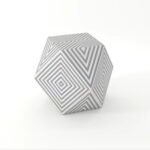 Bone Inlay Side Table - Hexagonal  Shape Black and White Stripe Design for Modern Interiors - Image 9