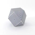 Bone Inlay Side Table - Hexagonal  Shape Black and White Stripe Design for Modern Interiors - Image 10