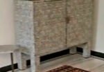 Handmade Bone Inlay Cabinet Spring Design 2 Door Sideboard | Luxury Storage Cabinet for Living Room, Hallway & Bedroom - Image 3