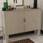 Handmade Bone Inlay Cabinet Spring Design 2 Door Sideboard | Luxury Storage Cabinet for Living Room, Hallway & Bedroom - Image 2
