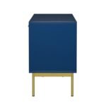 Mango Wood Media TV Unit Cabinet with 1 Drawer & 2 Doors – Indigo Blue | Modern Entertainment Unit - Image 11