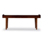 Solid Wood Bench – Dark Walnut Finish | Modern Wooden Bench for Home - Image 8