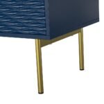 Mango Wood Media TV Unit Cabinet with 1 Drawer & 2 Doors – Indigo Blue | Modern Entertainment Unit - Image 8