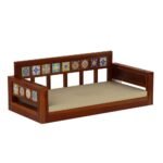 Mango Wood Swing Jhula for Home – Tile Design Natural Finish | Handcrafted Wooden Swing - Image 5