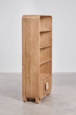 Mango Wood Bookshelf Display Cabinet with Storage Unit – Natural Finish | Modern Wooden Bookcase - Image 3