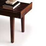 Solid Wood Bench – Dark Walnut Finish | Modern Wooden Bench for Home - Image 6