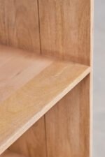 Mango Wood Bookshelf Display Cabinet with Storage Unit – Natural Finish | Modern Wooden Bookcase - Image 8