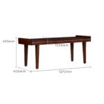 Solid Wood Bench – Dark Walnut Finish | Modern Wooden Bench for Home - Image 7