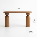 Acacia Wood Oval Dining Table with 10 Chairs - 4,6,8 or 10 Seater All Sizes Natural Finish - Image 9