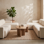 Mango Wood Coffee Table Kidney Bean Shape - Natural Finish - Image 3