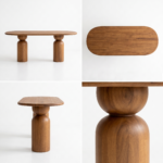 Acacia Wood Oval Dining Table with 10 Chairs - 4,6,8 or 10 Seater All Sizes Natural Finish - Image 8