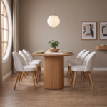 Mango Wood Oval Dining Table & Chairs Set | 8-Seater & 10-Seater Natural Finish - Image 2