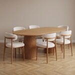 Solid Mango Wood Dining Table Set with Chairs ( 8 or 10 Seater) – Natural Finish - Image 2
