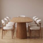Solid Mango Wood Dining Table Set with Chairs ( 8 or 10 Seater) – Natural Finish - Image 3