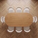 Solid Mango Wood Dining Table Set with Chairs ( 8 or 10 Seater) – Natural Finish - Image 4