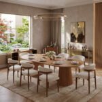 Solid Mango Wood Dining Table Set with Chairs ( 8 or 10 Seater) – Natural Finish