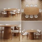 Solid Mango Wood Dining Table Set with Chairs ( 8 or 10 Seater) – Natural Finish - Image 6