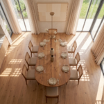 Acacia Wood Oval Dining Table with 10 Chairs - 4,6,8 or 10 Seater All Sizes Natural Finish - Image 3
