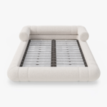 Boucle Upholstery Bed - Ivory Color King Size or Queen Size - Image 10