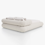 Boucle Upholstery Bed - Ivory Color King Size or Queen Size - Image 11