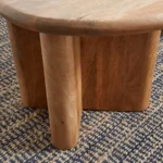 Mango Wood Coffee Table Kidney Bean Shape - Natural Finish - Image 6