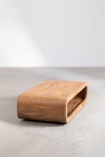 Solid Acacia Wood Coffee Table (120 cm) – Modern Center Table with Open Shelf Storage - Image 3
