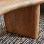 Mango Wood Coffee Table Kidney Bean Shape - Natural Finish - Image 7