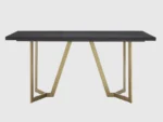 Solid Wood Dining Table with Iron Legs & Chairs (6, 8, 10 Seater) - Image 7