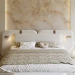 Hovra King Faux Leather Platform Bed Frame with Extended Headboard & Integrated LED Reading Lights - Image 11