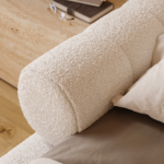 Boucle Upholstery Bed - Ivory Color King Size or Queen Size - Image 9
