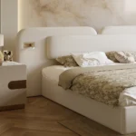 Hovra King Faux Leather Platform Bed Frame with Extended Headboard & Integrated LED Reading Lights - Image 12